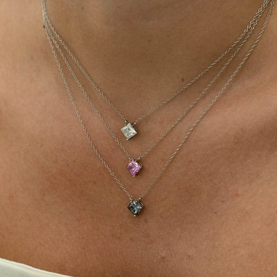 Princess Cut Colleen Diamond Moissanite Necklace For Women