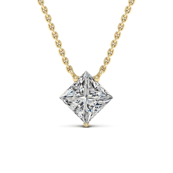 Princess Cut Colleen Diamond Moissanite Necklace For Women