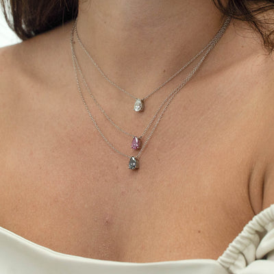Pear Cut Diamond Moissanite Colleen Necklace For Women