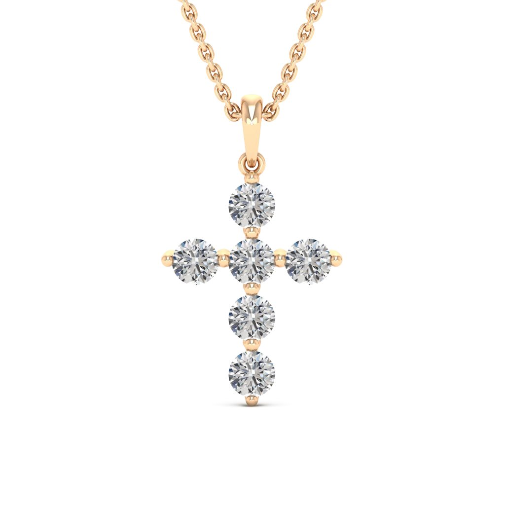Round Shape Diamond Evangeline Moissanite Necklace For Women