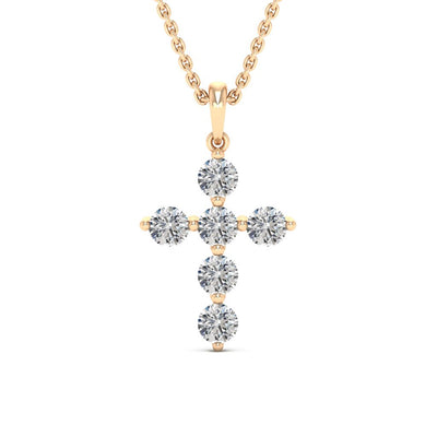 Round Shape Diamond Evangeline Moissanite Necklace For Women