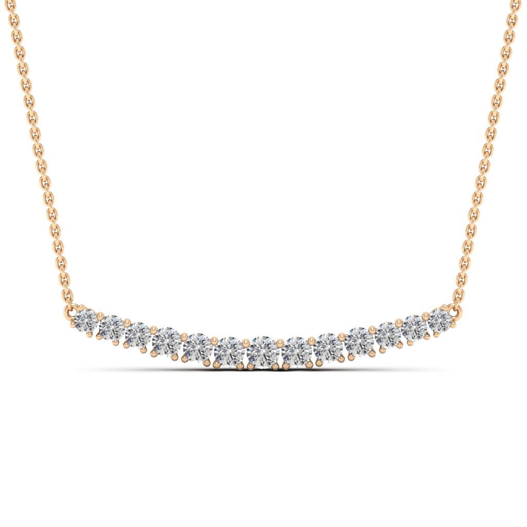 0.82ct Round Cut Diamond Moissanite Anadriel Necklace