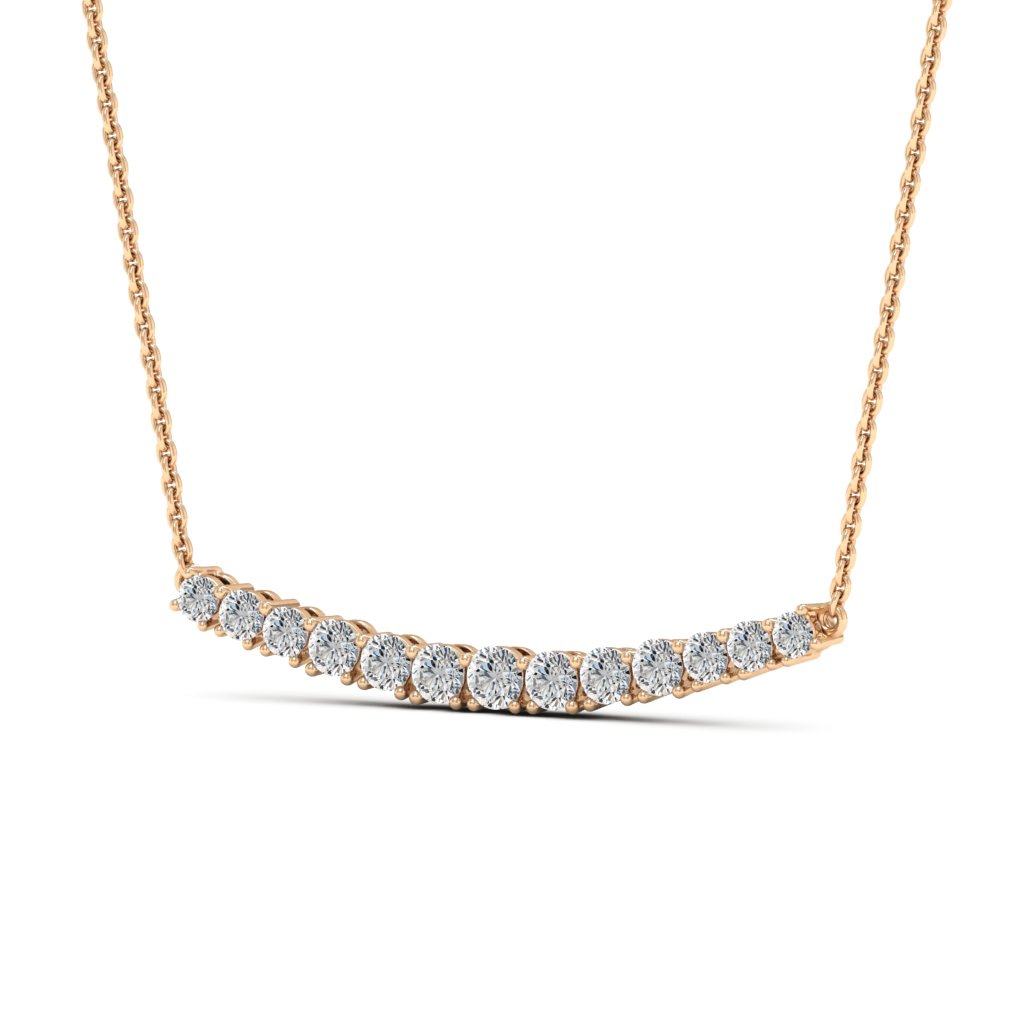 0.82ct Round Cut Diamond Moissanite Anadriel Necklace