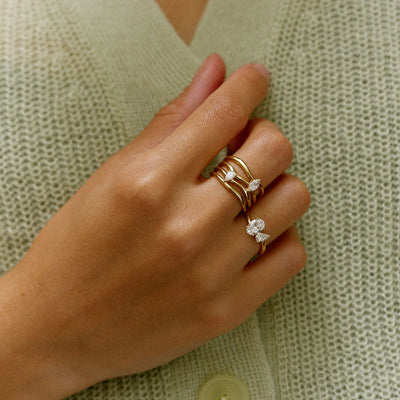 0.35TCW Marquise & Pear Cut Unique Engagement Ring For Her