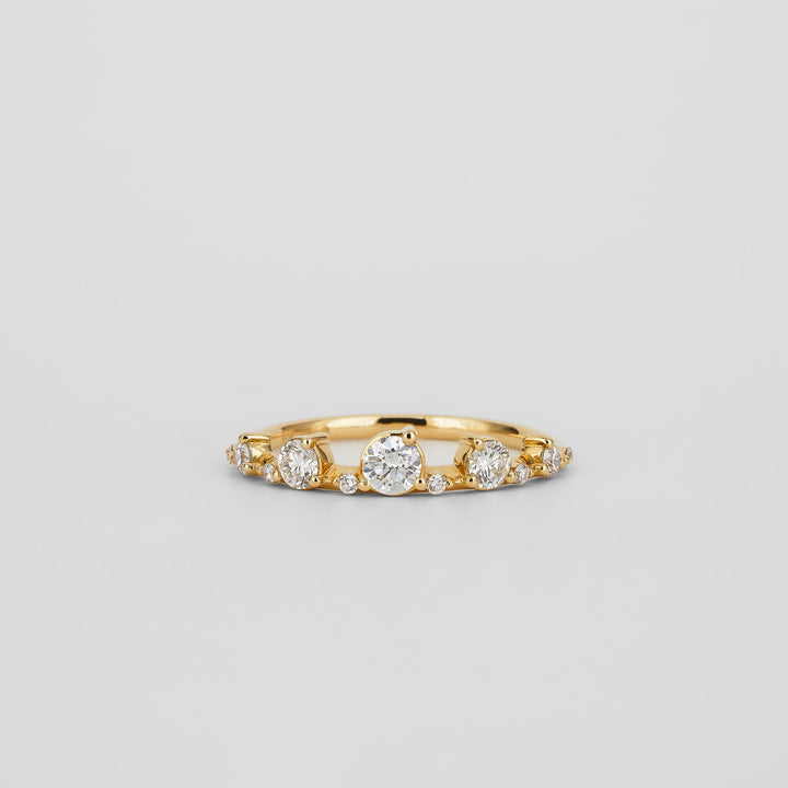 0.49 TCW Round Lab Grown Diamond Dainty Wedding Band