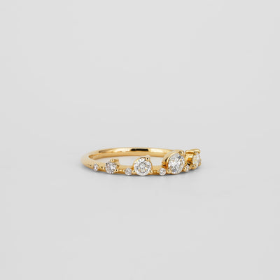 0.49 TCW Round Lab Grown Diamond Dainty Wedding Band