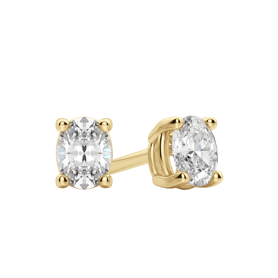 0.50 CT-2.0 CT Oval Solitaire F/VS Lab Grown Diamond Earrings