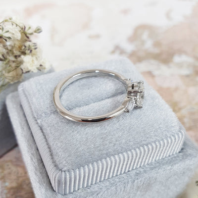 0.40 CT Oval Cut Three Stone Lab Grown Diamond Engagement Ring