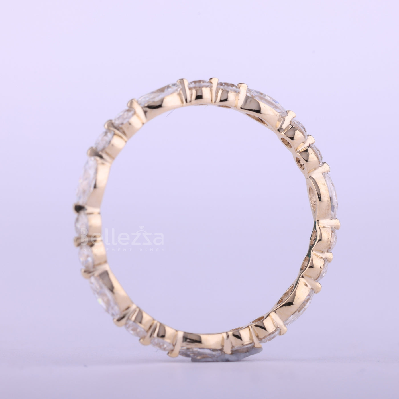 Round & Marquise Cut Full Eternity Moissanite Wedding Band