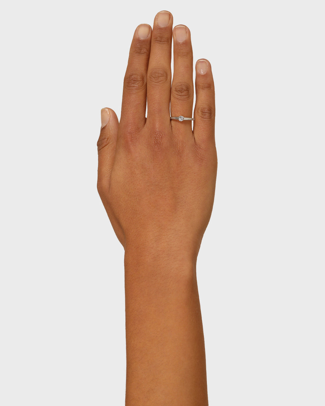 0.30 TCW Round  Lab Grown Diamond Minimalist Ring