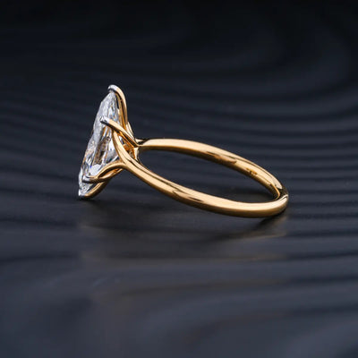 3.0 CT Marquise Cut Moissanite Solitaire Engagement Ring