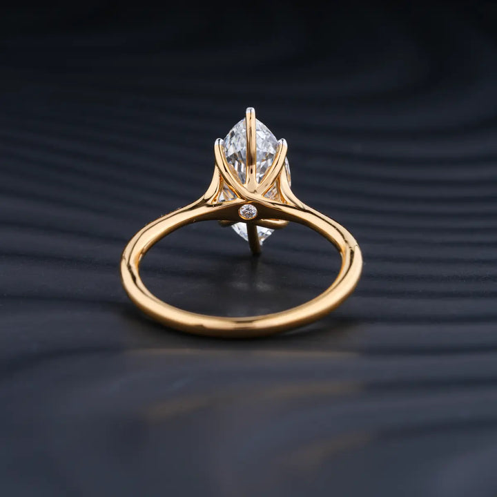 3.0 CT Marquise Cut Moissanite Solitaire Engagement Ring