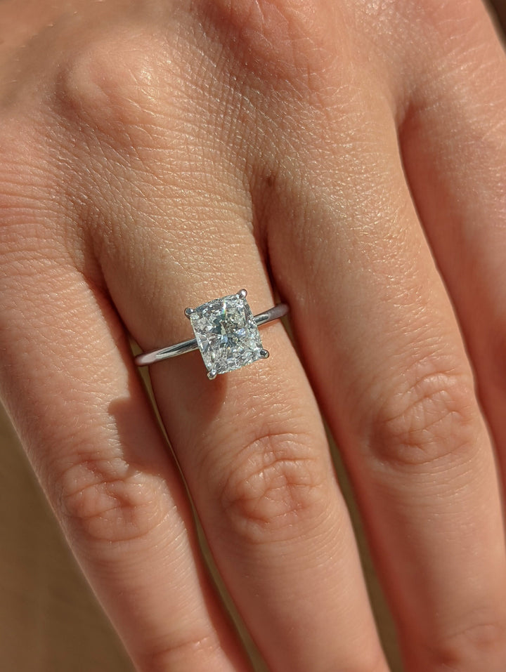 1.81 - 3.0 CT Cushion Diamond Solitaire Engagement Ring