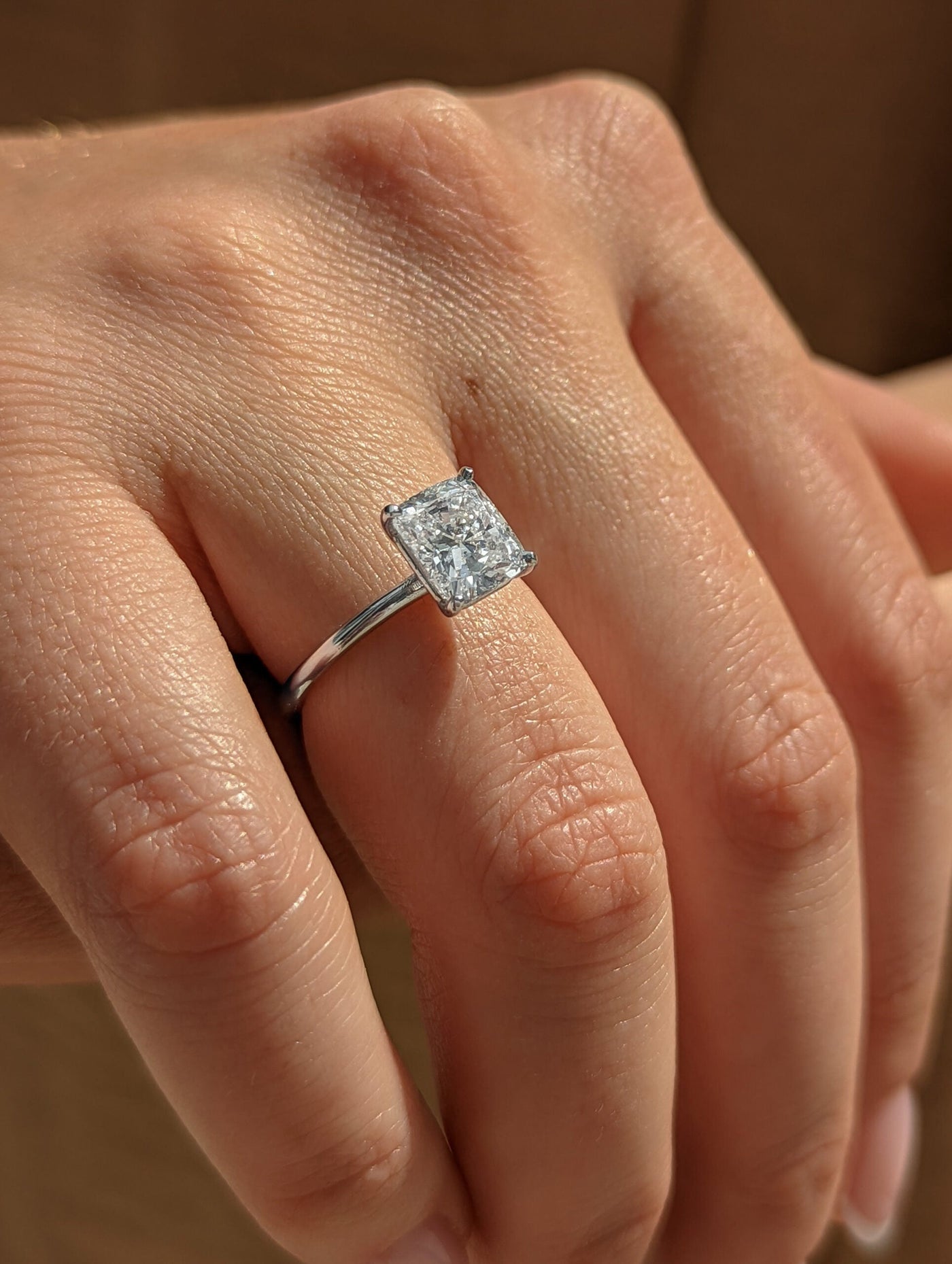 1.81 - 3.0 CT Cushion Diamond Solitaire Engagement Ring