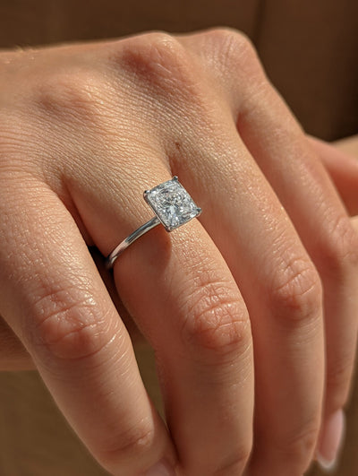 1.81 - 3.0 CT Cushion Diamond Solitaire Engagement Ring
