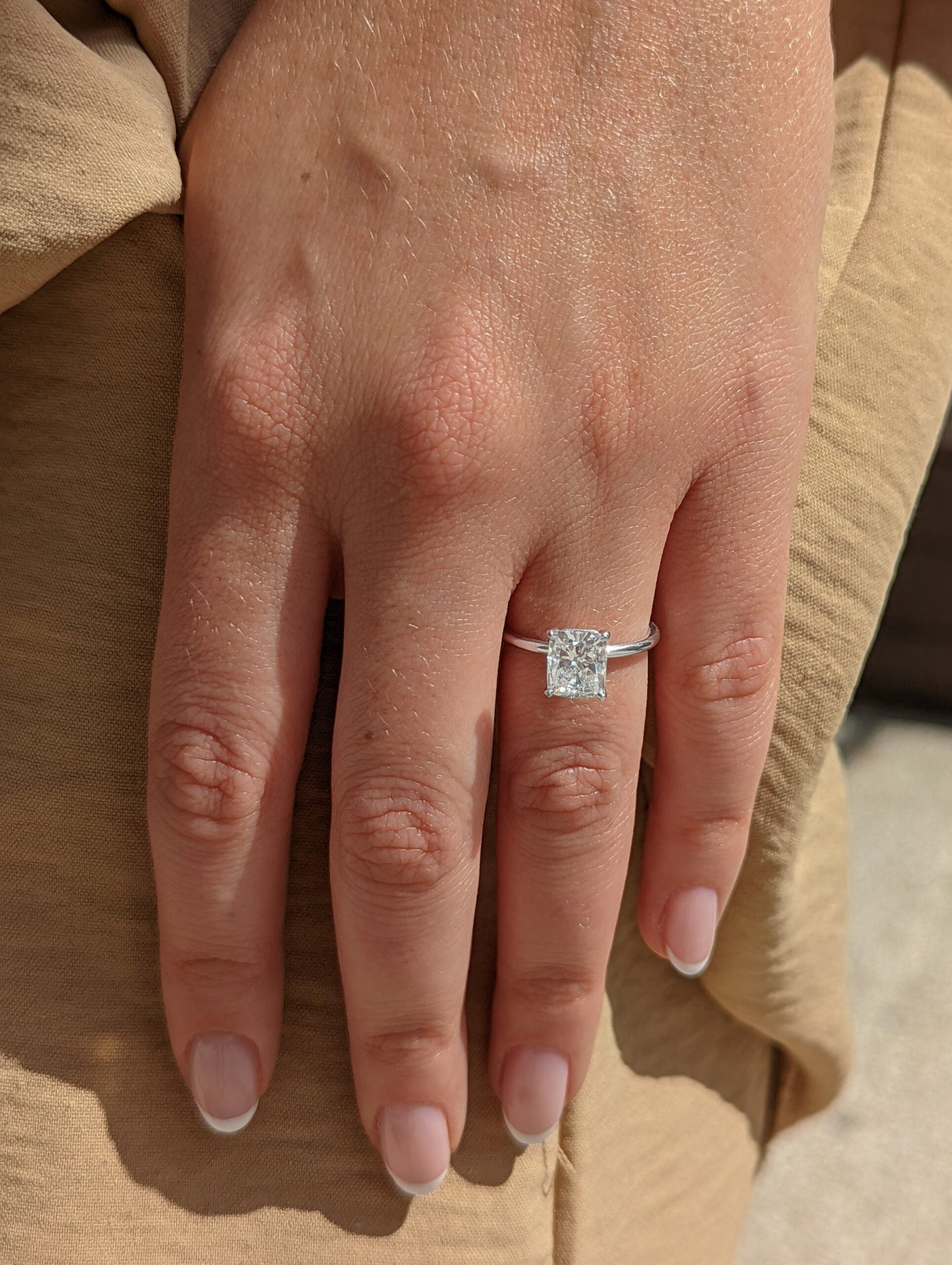 1.81 - 3.0 CT Cushion Diamond Solitaire Engagement Ring