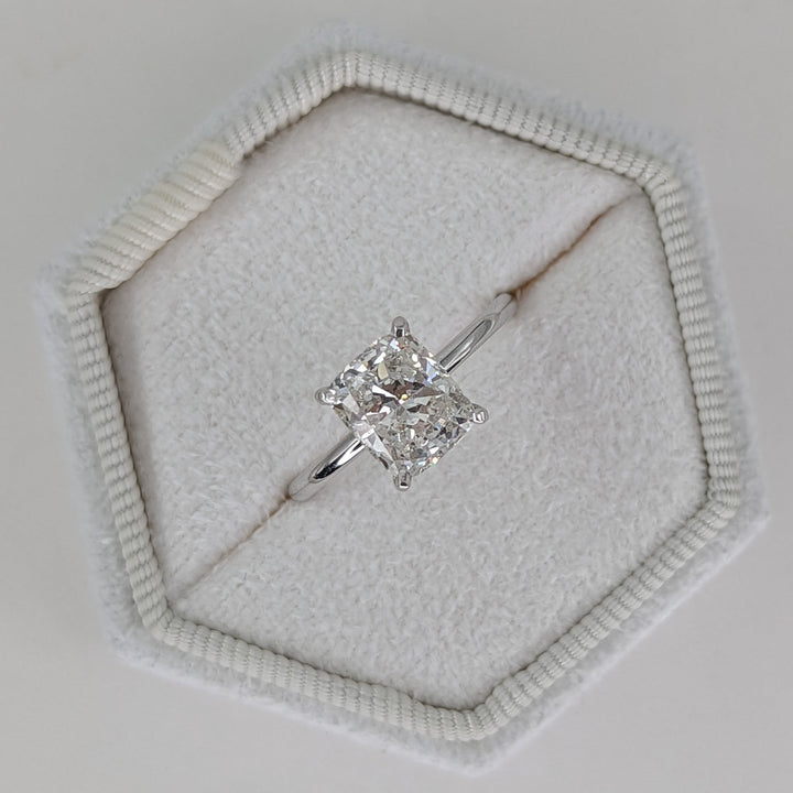 1.81 - 3.0 CT Cushion Diamond Solitaire Engagement Ring