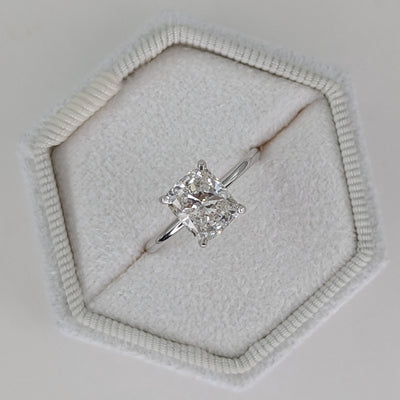 1.81 - 3.0 CT Cushion Diamond Solitaire Engagement Ring