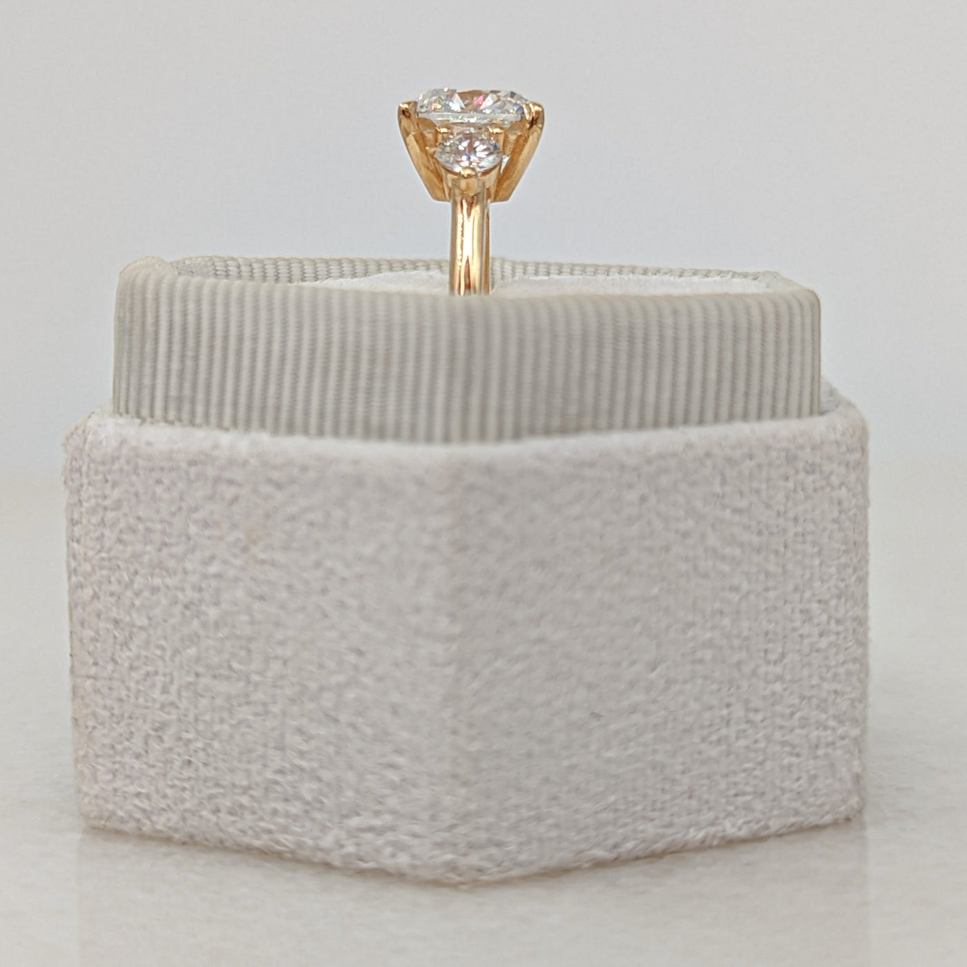 1.50-3.55 CT Cushion Diamond 3 Stones Engagement Ring