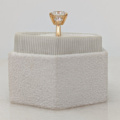 1.50-3.55 CT Cushion Diamond 3 Stones Engagement Ring