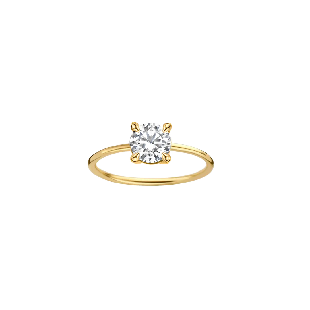 1.30CT Round Cut Solitaire Moissanite Engagement Ring
