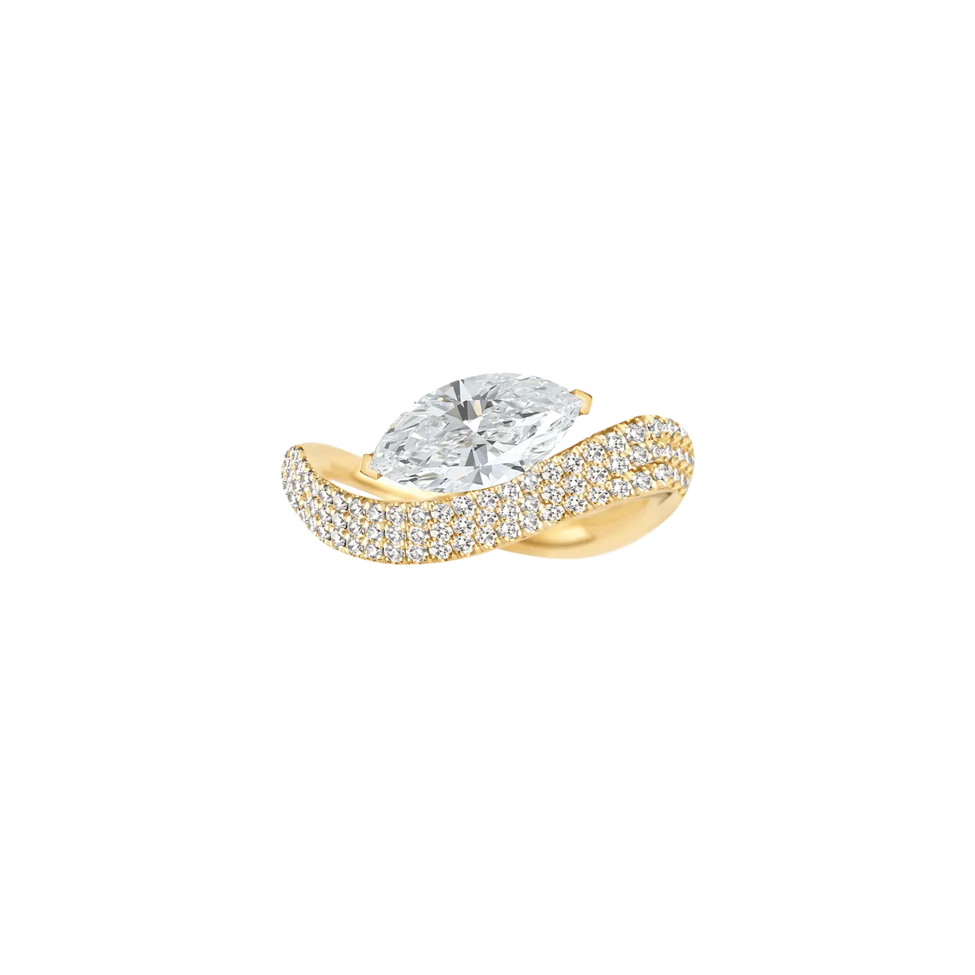 1.20CT Marquise Cut Cluster Diamond Moissanite Engagement Ring