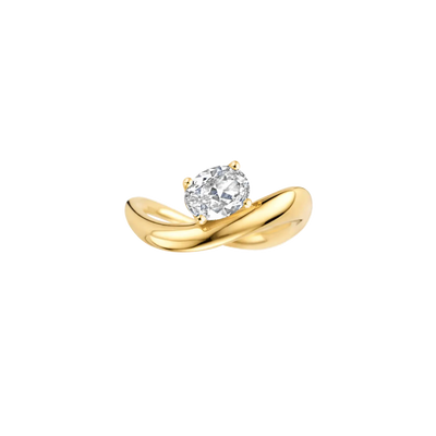 1.20CT Oval Cut East West Unique Solitaire Engagement Ring