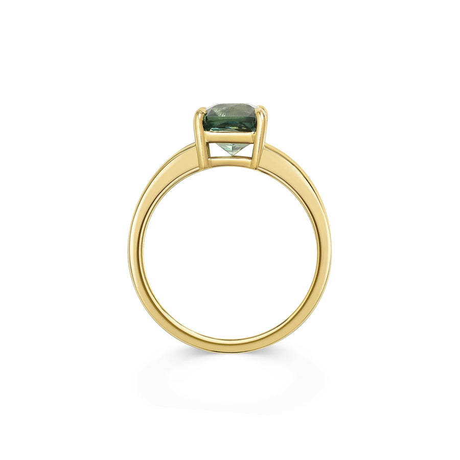 2.50CT Yellow Greenish Teal Square Radiant Diamond Solitaire Lab Grown Ring