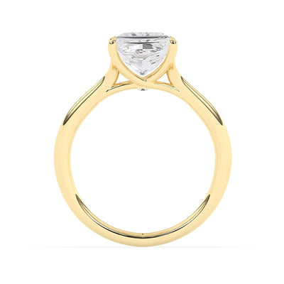 1.0 CT Princess Cut Solitaire Moissanite Engagement Ring