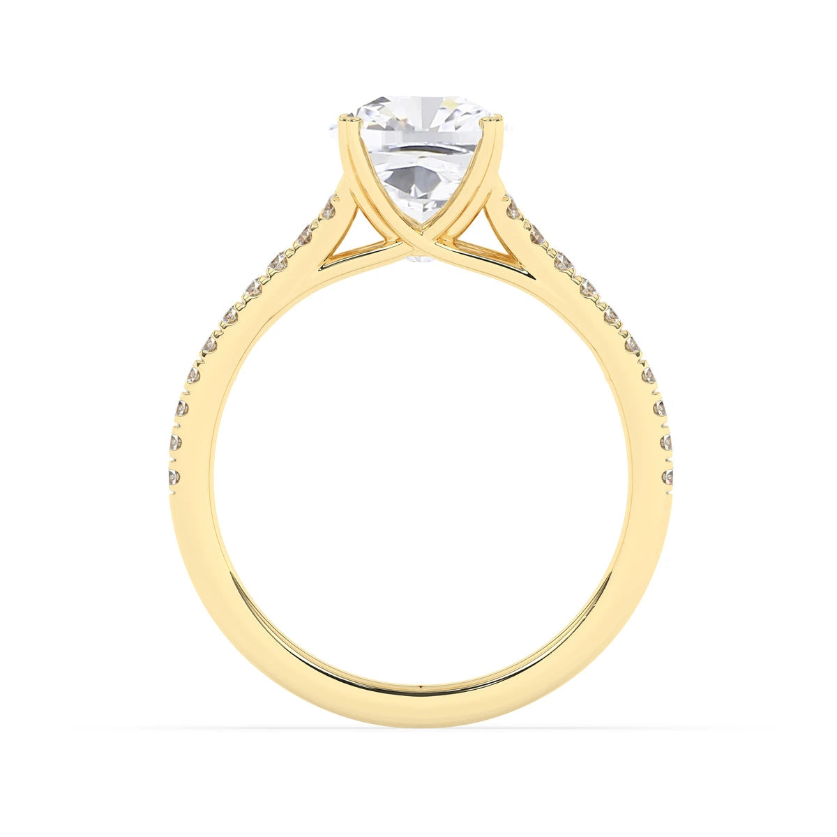 2.0 CT Elongated Cushion Cut Split Shank Moissanite Engagement Ring