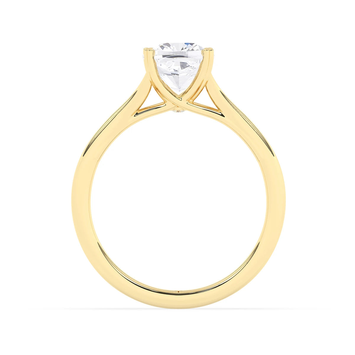 3.0 CT Elongated Cushion Cut Solitaire Split Shank Setting Moissanite Engagement Ring