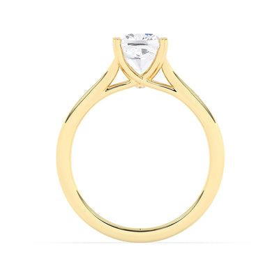 3.0 CT Elongated Cushion Cut Solitaire Split Shank Setting Moissanite Engagement Ring