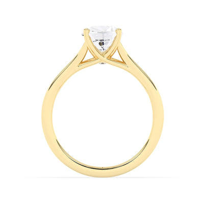 3.0 CT Pear Cut Solitaire Split Shank Setting Moissanite Engagement Ring