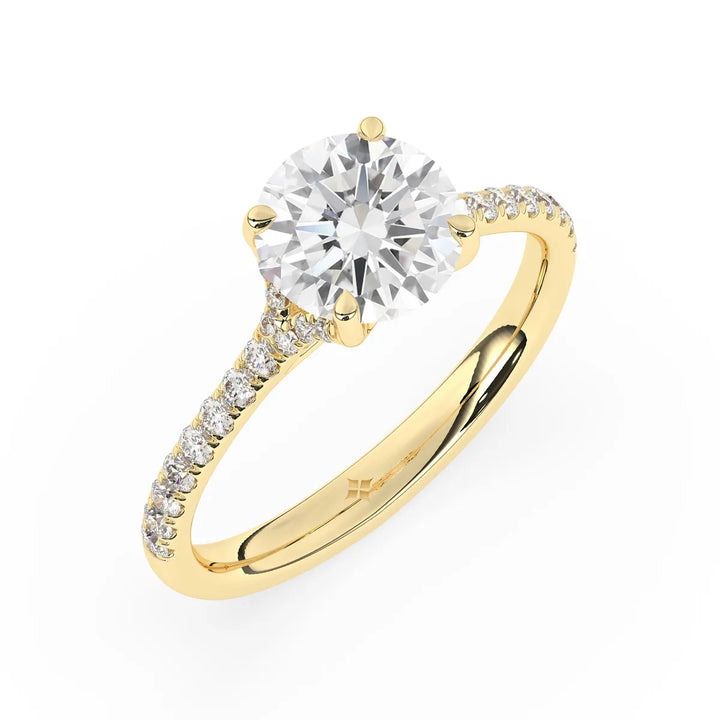 2.0CT Elongated Cushion Cut Split Shank Pave Setting Moissanite Engagement Ring
