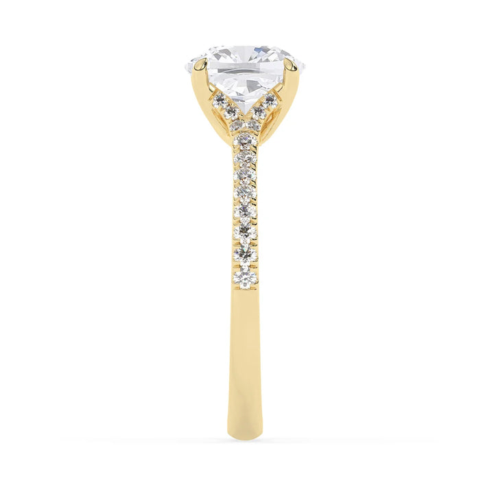 2.0CT Elongated Cushion Cut Split Shank Pave Setting Moissanite Engagement Ring