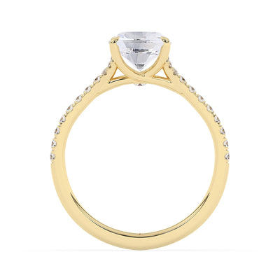 2.0CT Oval Cut Split Shank Pave Setting Moissanite Engagement Ring