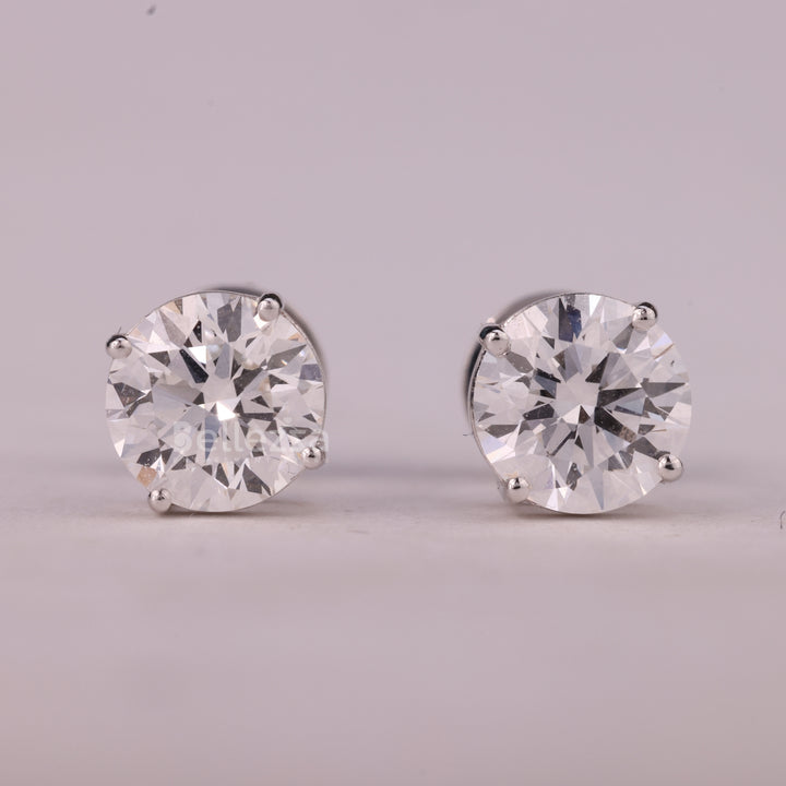 1.0CTW Round Cut Solitaire Moissanite Stud Earrings