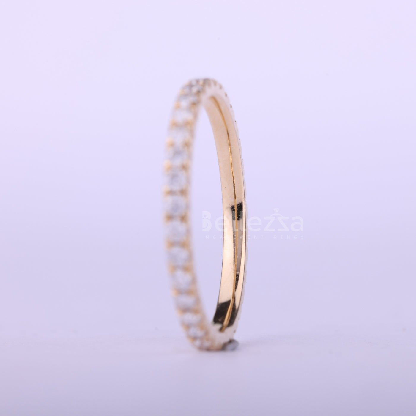 Round Cut Full Eternity Moissanite Wedding Band For Her