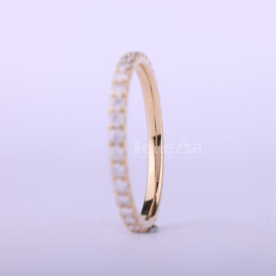 Round Cut Full Eternity Moissanite Wedding Band For Her