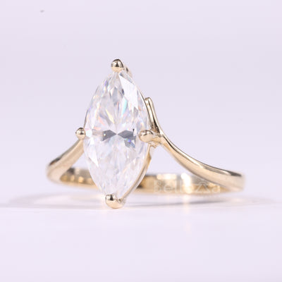 2.0CT Marquise Cut Unique Solitaire Engagement Ring For Her
