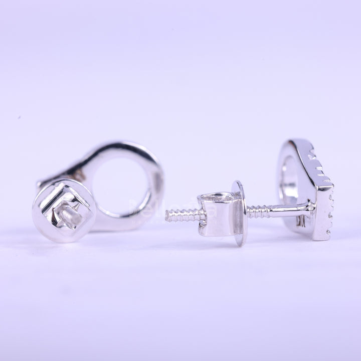 Round Cut Cluster Diamond Moissanite Stud Earrings