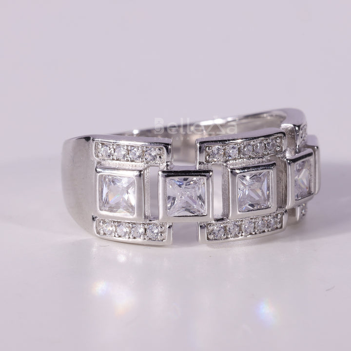 Princess Cut Diamond Unique Wedding Ring For Her