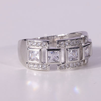 Princess Cut Diamond Unique Wedding Ring For Her