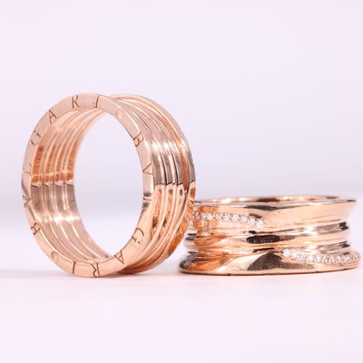 Round Cut Unique Cluster Dimaond Wide Band Wedding Ring Set