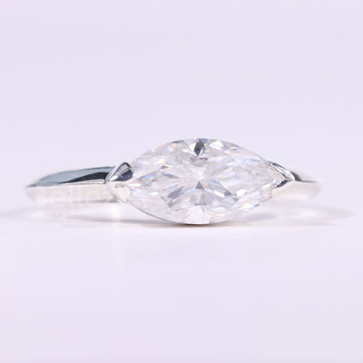 1.50CT East-West Marquise Cut Solitaire Engagement Ring