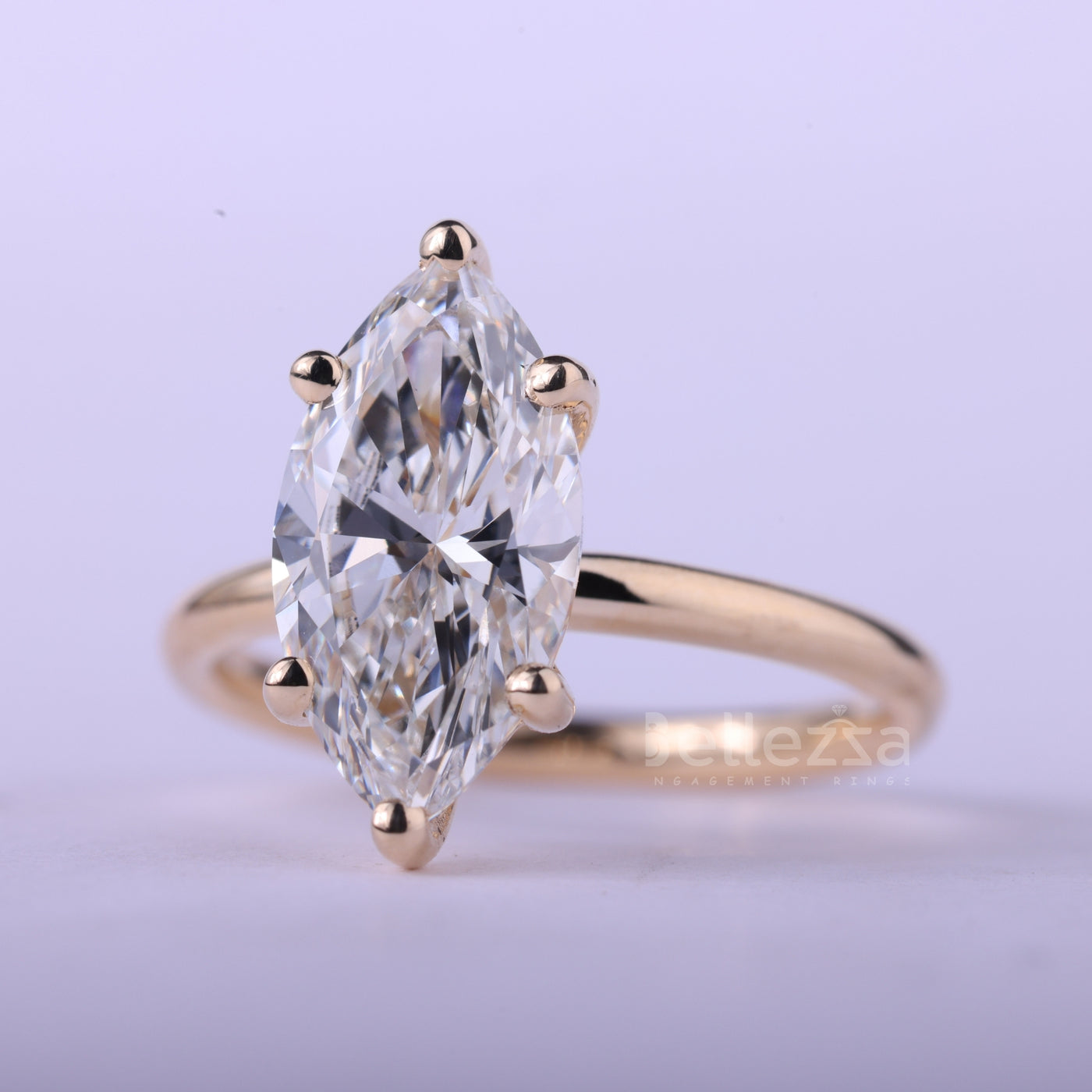 2.50CT Marquise Cut Diamond Solitaire Moissanite Engagement Ring
