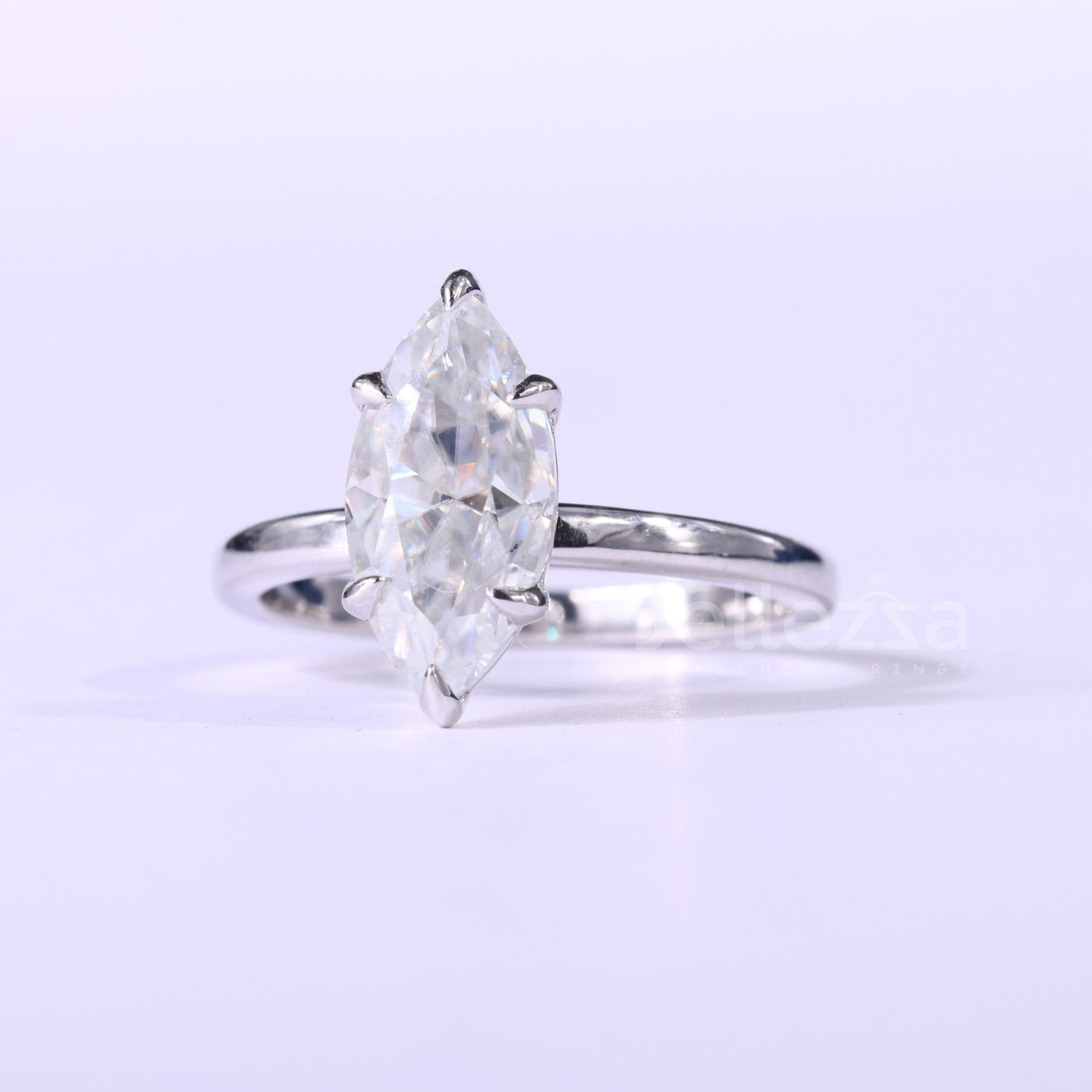1.50CT Marquise Cut Solitaire Moissanite Engagement Ring