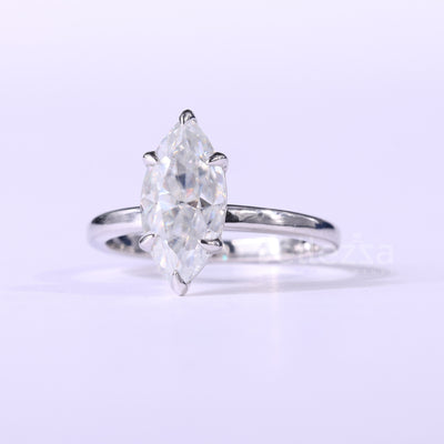 1.50CT Marquise Cut Solitaire Moissanite Engagement Ring