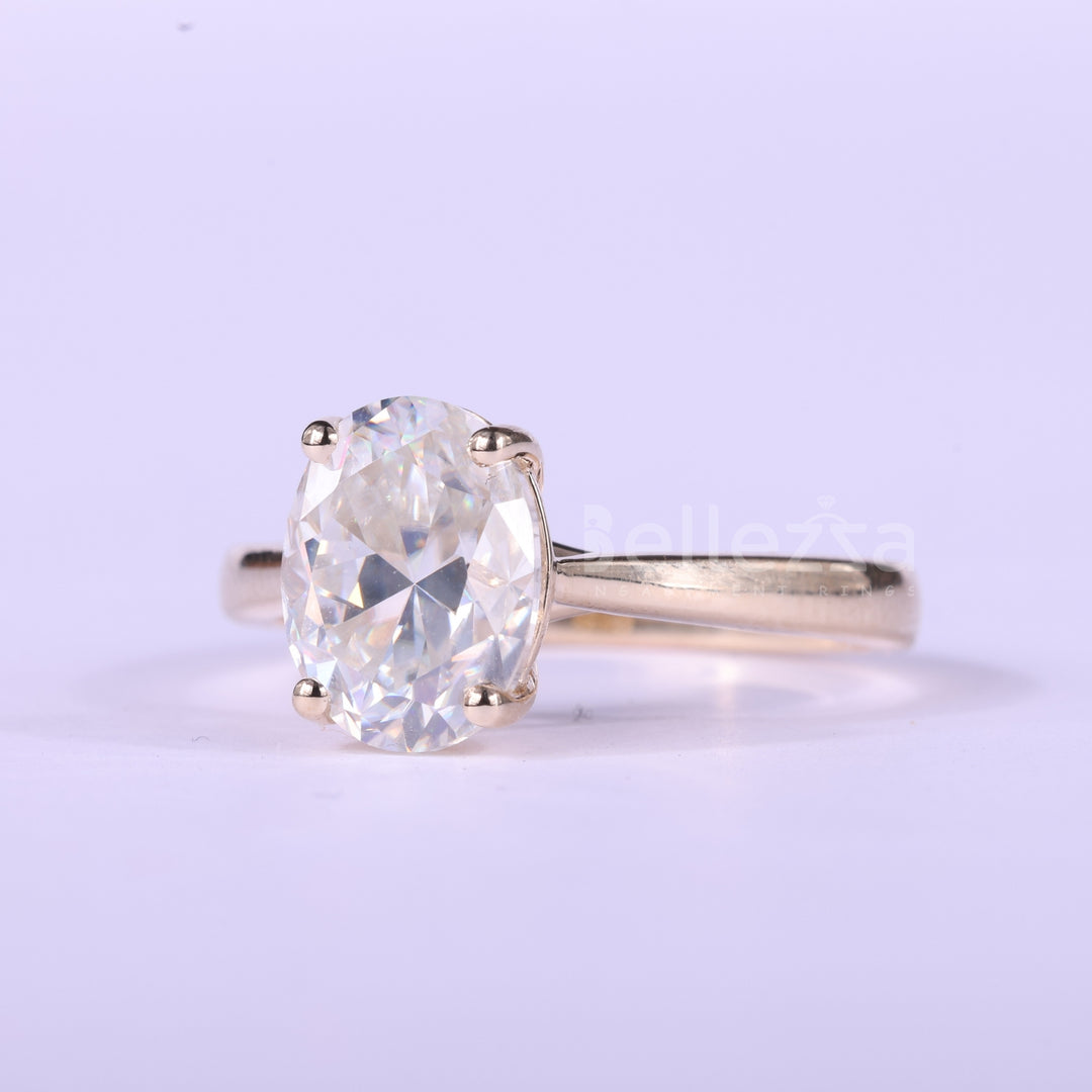 1.50CT Oval Diamond Solitaire Moissanite Engagement Ring