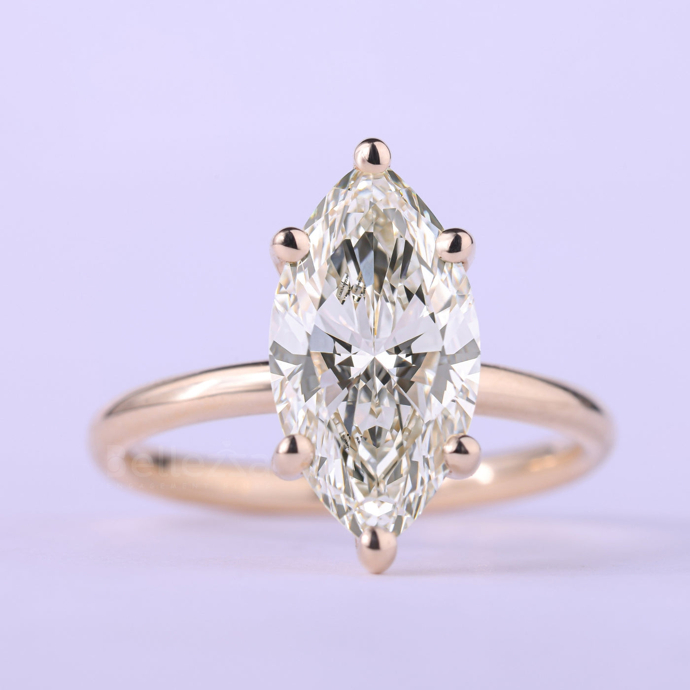 2.50CT Marquise Cut Diamond Solitaire Moissanite Engagement Ring
